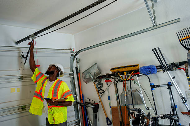 Professional Garage Door Installation technician working in Silvis, IL
